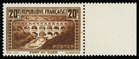 N°262a 20fr. Pont du Gard, chaudron foncé, neuf **