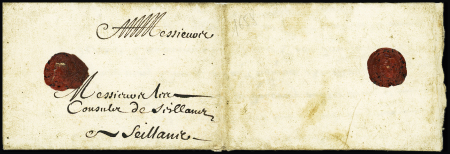 Lettre d'Aix en Provence pour Seillans avec pliage