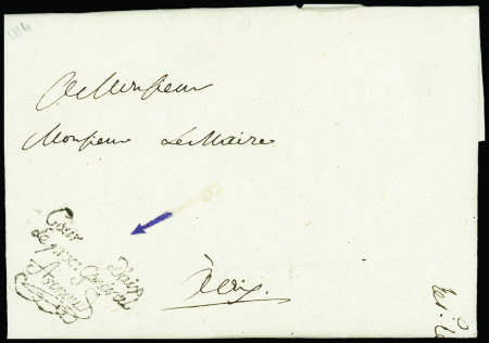 Lettre d'Aix pour Aix (1816) avec franchise au tam