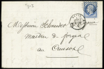 N°14 OBL pointillé en rond + CAD "**Paris**" (1862