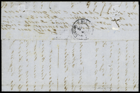 N°14 OBL CAD cassé "Philippeville Bat à P" (1861 -