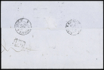 N°16, équerre de 3 timbres, OBL PC 441 + T15 Borde