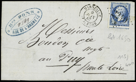 N°22 OBL GC 2240B + CAD "Marseille R. de Rome" (18