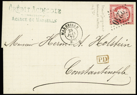 N°57 OBL GC 2240 + CAD "Marseille BM" (1873) de Ma