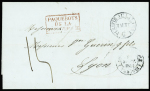 Lettre de Constantinople pour Lyon (1844) avec cac
