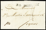 Lettre de Copenhague (1803) pour Cognac avec marqu