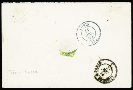 N°14 OBL PC 166 bleu + CAD T15 bleu "Aubin (11)" (