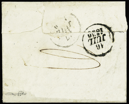 Lettre avec MP "P 11 P Rodez" + cursive "11 Entrai