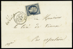 N°10, touché, OBL PC 1607 + cursive "11 La Calm" s