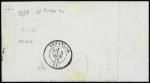 N°4A Surcharge manuscrite "2" pour faire 25c sur 15c