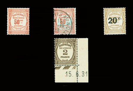 N°47 neuf * ; n°47 obl. (B) ; n°49 ** ; n°62 CdF **,