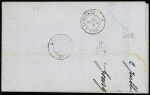 N°22 OBL GC 4351 + T22 "Ychoux Boite mobile" (1867