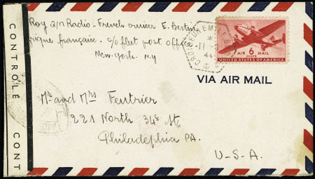 USA PA n°26 non surchargé OBL hex "Croiseur Emile