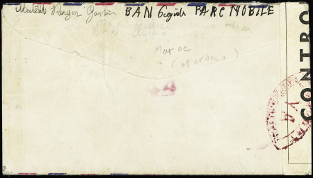 USA PA n°26 avec surcharge RF manuscrite d'Agadir