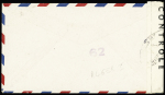 USA env. entier postal 6c orange par avion avec su