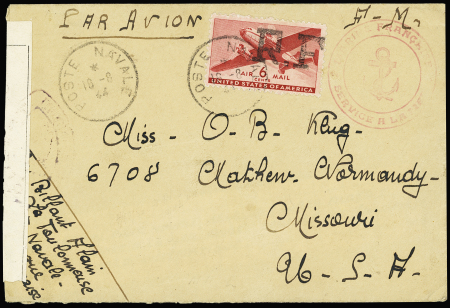 USA PA n°26 avec surcharge "RF" type 1 d'Alger OBL
