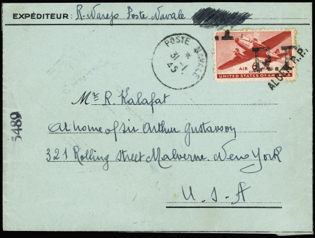 N°16 USA PA n°26 avec surcharge "RF" type 1 d'Alger