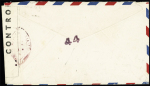 Env. entier postal 6c Oran USA avec surcharge "RF"