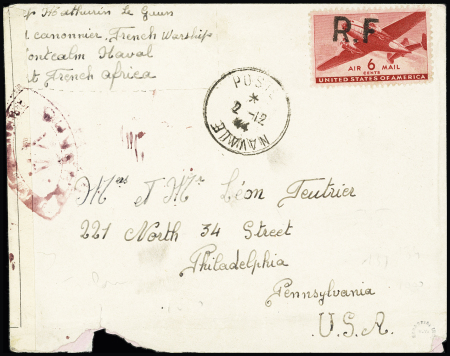 N°32 USA PA n°26 avec surcharge "RF" de Toulon non