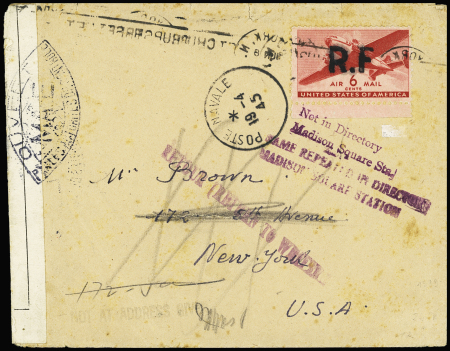 USA PA n°26 avec surcharge "RF" de Toulon OBL CAD