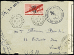 N°32 USA PA n°26 avec surcharge de Toulon OBL CAD hex