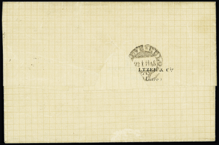 N°47 30c brun (x2) sur lettre au 2è échelon de poids