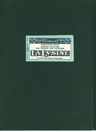 Carnet n°72 Carnet de 5f composé de 20 timbres, couverture