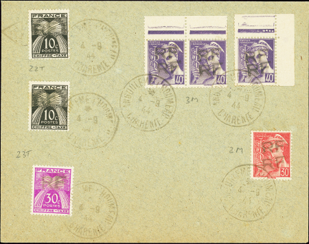 ANGOULEME n°2M + 3M, 3 pièces, avec double surcharge
