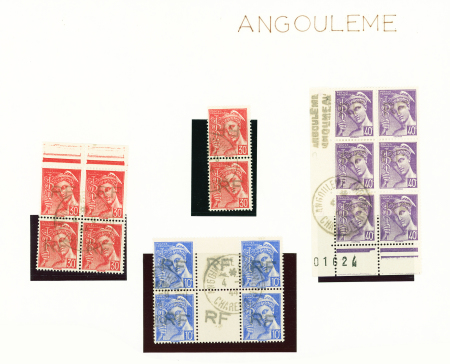 ANGOULEME 11 lettres avec timbre de la Libération d'Angoulême