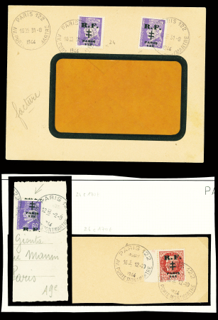 PARIS 122 n°24 et n°26 sur fragment + n°24, 2 pièces