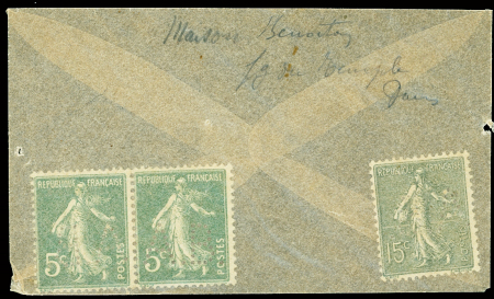 Timbres en sachet n°130 + 137 en paire perforés "AB"