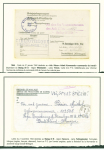 11 plis de prisonniers français 1940-1945 dont CP avec photo cousue et postkarte avec Croix-Rouge au tampon. TB