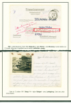 11 plis de prisonniers français 1940-1945 dont CP avec photo cousue et postkarte avec Croix-Rouge au tampon. TB