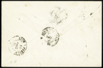 N°14 OBL losange de points "CDS" + CAD "Lyon camp de Sathonay" (10 dec 1860) sur lettre. TB
