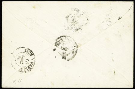 N°14 OBL losange de points "CDS" + CAD "Lyon camp de Sathonay" (10 dec 1860) sur lettre. TB