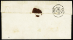 N°14 OBL losange de points "CDS" + CAD "Lyon camp de Sathonay" (5 mars 1861) sur lettre. TB