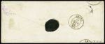 N°14 OBL grille + CAD "Corps expeditionnaire d'Italie 1e division" (26 janvier 62) sur lettre. TB