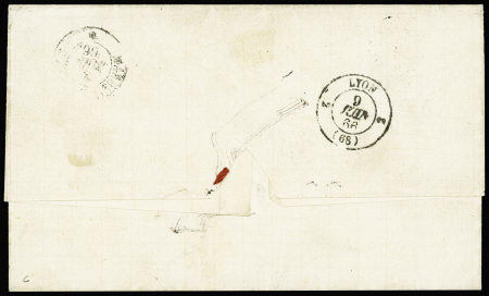 N°22 OBL grille + CAD "Corps exp d'Italie 2e division" (juin 1866) sur lettre. TB