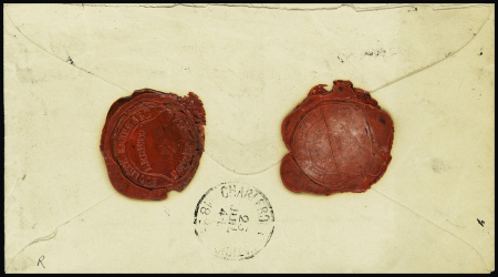 N°81, 75c rose, perforé "SG" OBL "Paris R. Taitbout" (1888) sur lettre recommandée pour Charleroi (Belgique) avec étiquette de recommandation de Charleroi. TB