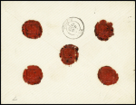N°81, 2 pièces + n°89 OBL CAD "Paris 66 R. Meissonier" (1887) sur lettre chargée (VD 1200F) avec cachet descriptif des chargements au recto. Jolie lettre signé JF. Brun. TB