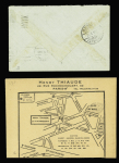 Ensemble de 8 lettres AFF avec Caisse d'amortissement petits formats dont n°266 à 268 sur lettre pour l'Allemagne et n°277 seul sur lettre pour la Turquie avec arrivée. TB lot