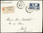 N°252B Le Travail, état 3 OBL CAD "Metz 1 Moselle" (15.5.1928 - 1er jour d'émission) sur devant de lettre recommandée. TB