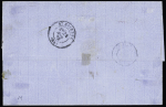 TUNIS N°59, bande de 4, OBL GC 5107 + CAD perlé "Tunis"