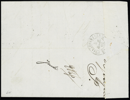 N°14 OBL PC 3724 + T15 Djidjeli Algérie" (1862) sur lettre, ind 18. TB