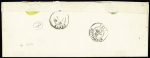 N°10 OBL PC 3722 + T15 "Dellys Algérie" (1853) sur lettre. TB