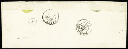 N°10 OBL PC 3722 + T15 "Dellys Algérie" (1853) sur lettre. TB