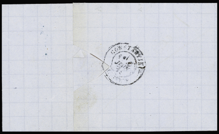 N°60 OBL PC 4116 + T17 "Aïn-Beïda Algérie" (1875) sur lettre. Ind 19. TB