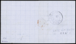 N°60 OBL PC du GC 4116 + T17 "Aïn-Beïda Algérie" (1875) sur lettre. Rare et TB