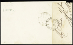 N°21 OBL PC du GC 4116 + CAD perlé T22 "Aïn-Beïda Algérie" (1863), sur lettre. Rare et TB
