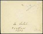 LF avec CAD perlé "In-Salah sud-algérien" (1903) + griffe violette "Troupes du Tidikelt franchise postale". TB